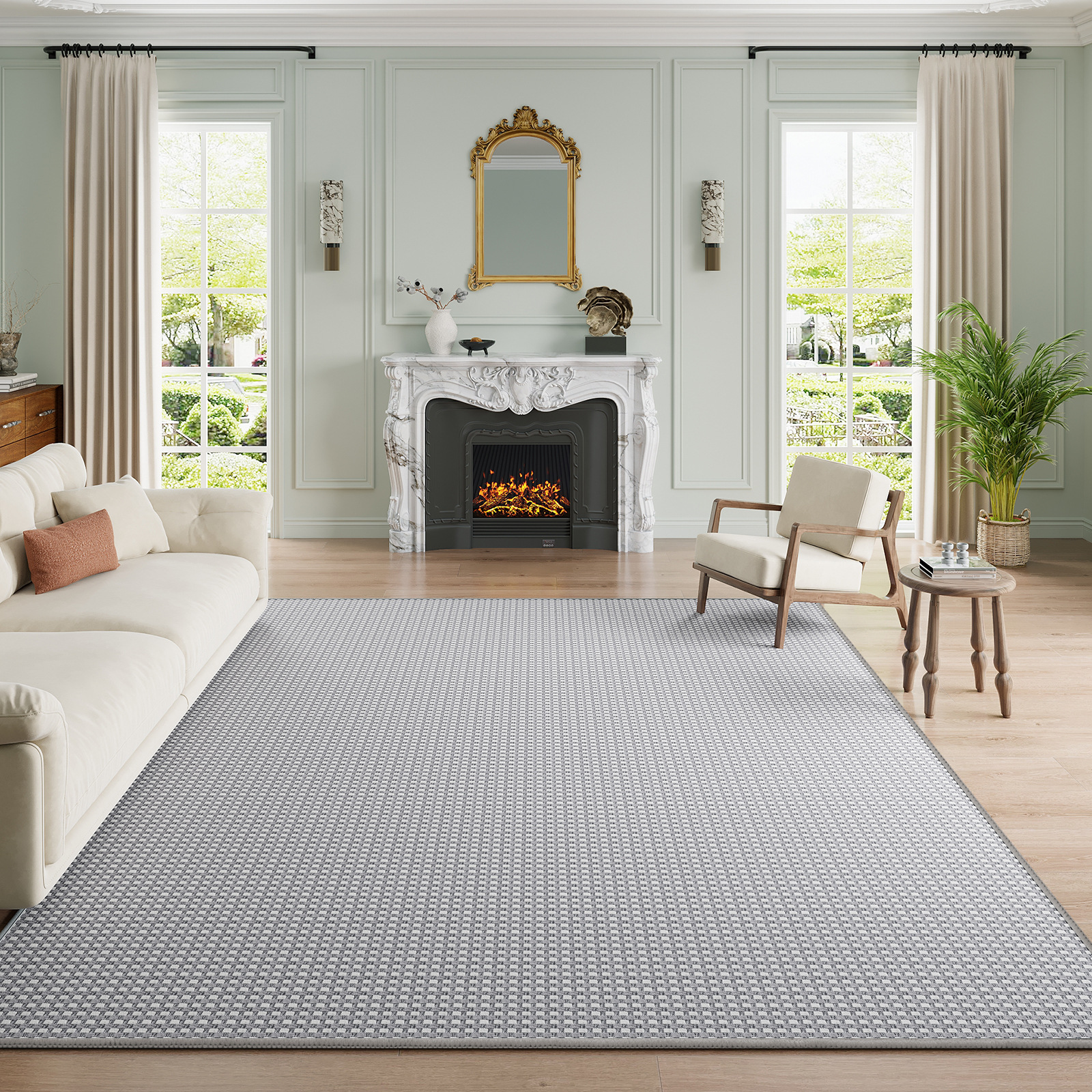 Base de algodón chenilla - gris entrelazado