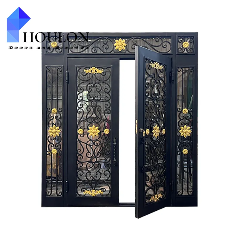 Incomparable Quality Modern Popular Style Entrance Classical Wrought Iron Door Security Door