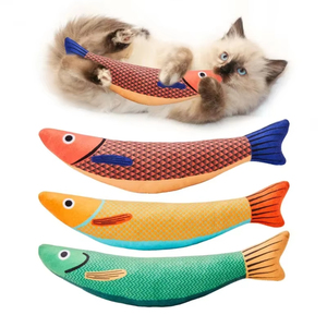 Suministros para mascotas, juguetes para mascotas, peces, suave, duradero, interactivo, para gatos, juguetes con forma de pez, hierba gatera, masticar, juguete interactivo con movimiento - Product Image 1