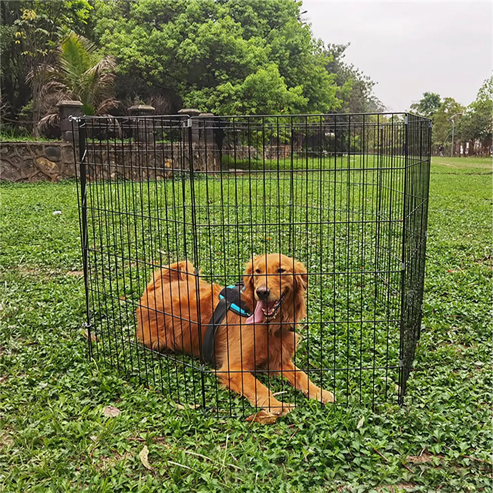 Grosir kandang Playpen hewan peliharaan pagar anjing latihan pena gerbang pagar kandang anjing lipat