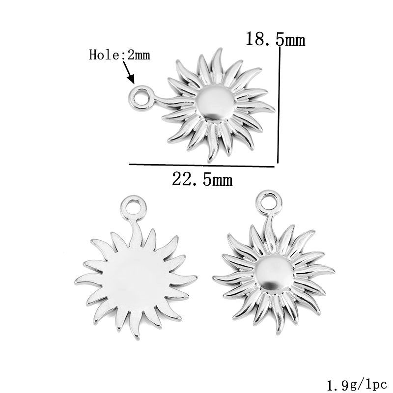 Steel-colored sun model, D22.5*18.5mm