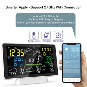 Monitor Digital de humedad y temperatura, Estación Meteorológica Inalámbrica con Wifi y Sensor al aire libre, pantalla a Color, aplicación Tuya - Product Image 2