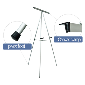 Tùy chỉnh đơn giản bạc hiển thị đám cưới <span class=keywords><strong>Flipchart</strong></span> Studio gấp kim loại nhôm thép Giá vẽ với clip - Product Image 2