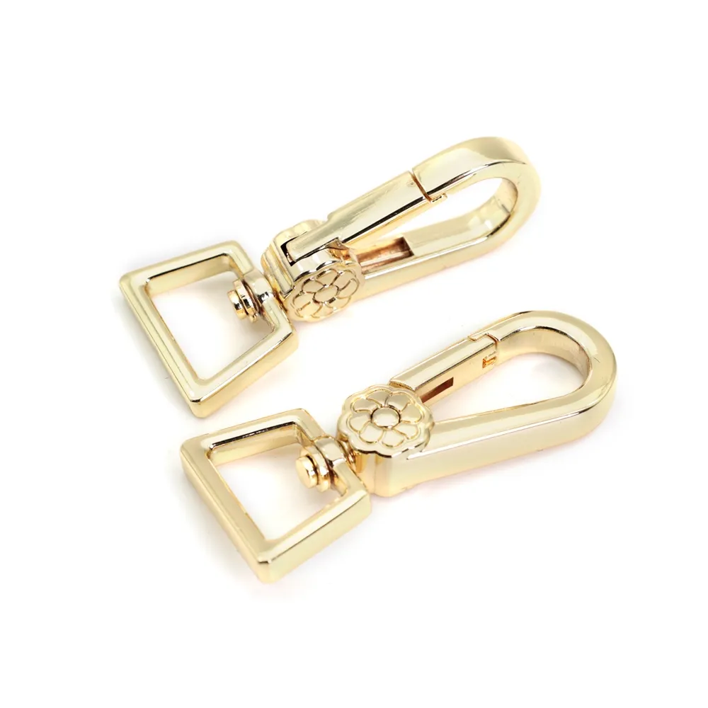 swivel multi plating zinc alloy metal snap hook for handbag lady fashion bag metal metal hook buckle bag dog hook