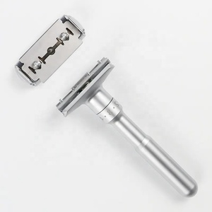 Metal Reusable Removable Head Mild <strong>Aggressive</strong> Double Edge Smooth Adjustable Safety <strong>Razor</strong> - Product Image 2