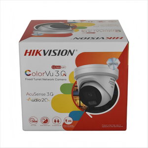 Hik ColorVu 3,0 8 МП умный Гибридный светильник с кольцевым фиксированным сетевым фотоаппаратом DS-2CD2387G3-LI2UY безопасности аудио в реальном времени - Product Image 1