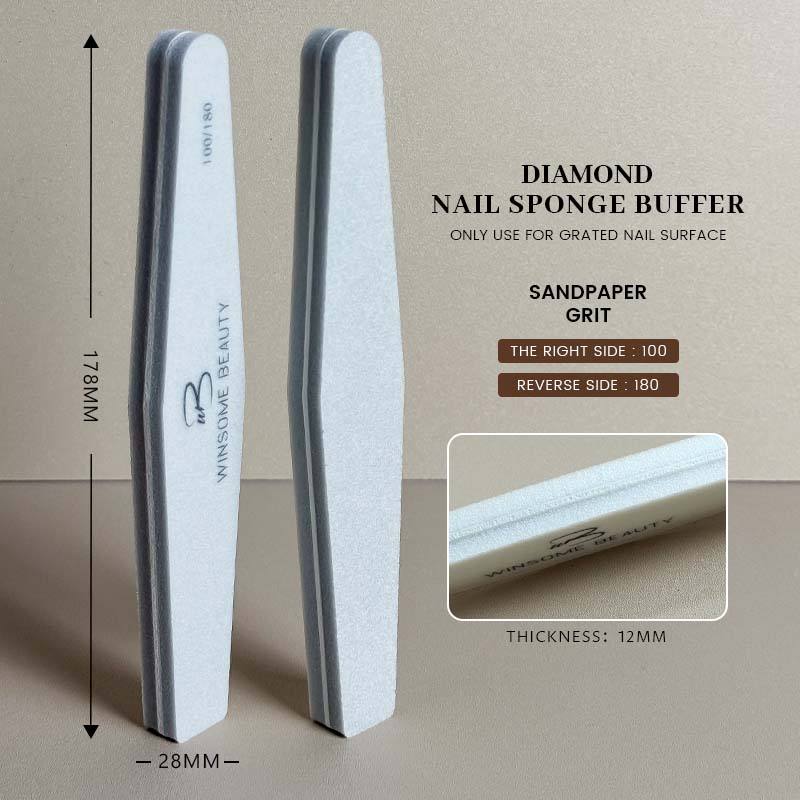 Lima de uñas de diamante color plata grano 100/180