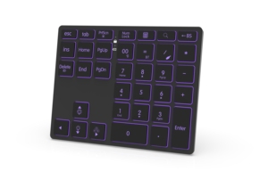 Mini teclado numérico modelo Dual inalámbrico de 2,4G, teclado numérico recargable retroiluminado RGB con teclado numérico con cable, portátil, nueva condición