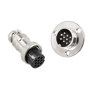 GX12 16 20 flanş montajı 3 delikli sabitleme havacılık konektörü tak ve soket 2/3/4/5/6/7/8/9/10/12/14pin dairesel konnektörler - Product Image 4