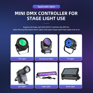 2025 Großhandel Mini Stage Light DMX-Beleuchtungs konsolen DMX DJ Light DJ-Controller 40-Kanal-Controller/DMX-Steuerung mit Akku - Product Image 6