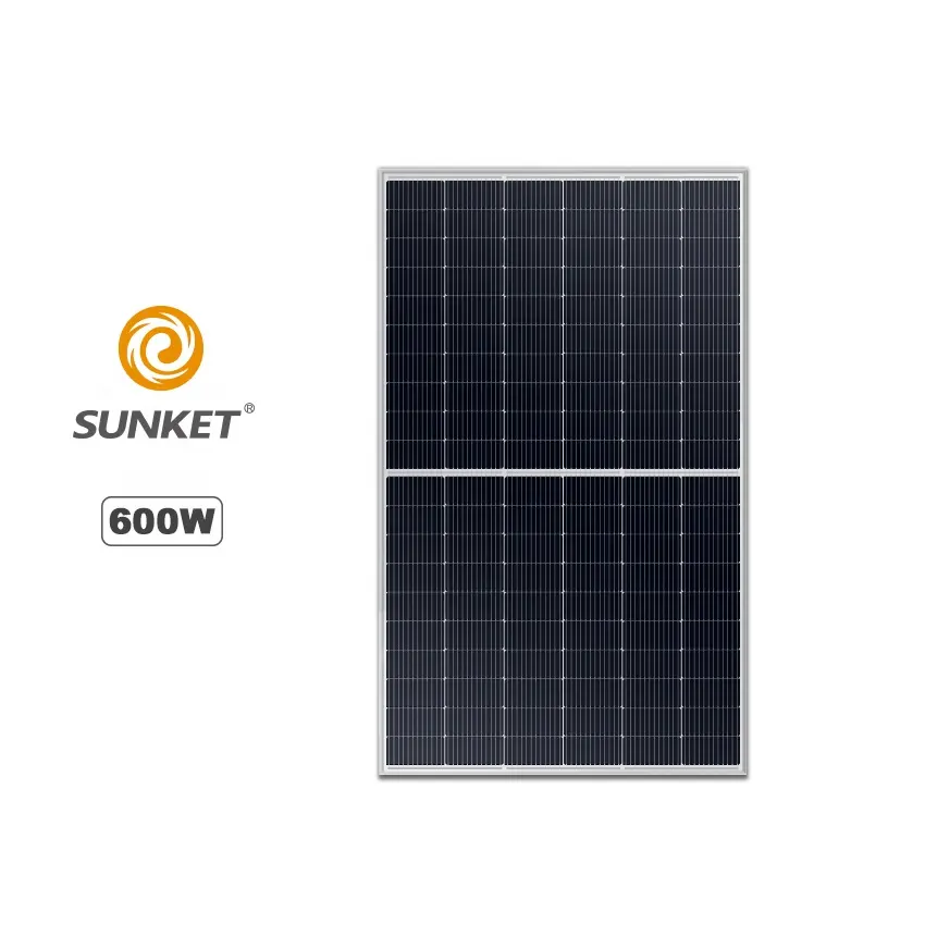 Yüksek verimli SUNKET mono sunpower 580W 590W 600w 585w 595w fotovoltaik güneş panelleri pv modülü 210 mm güneş paneli