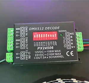 PX24506 <strong>DMX512</strong> <strong>Decoder</strong> <strong>Led</strong> Driver DMX 512 RGB <strong>LED</strong> Light Module Stage Tube Lights <strong>Led</strong> DMX <strong>Decoder</strong> RGB 12V 24V - Product Image 1