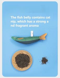 Yopet Catnip Fish Shape Toy Material duradero seguro para la salud con sonido arrugado Fun Kicker Toy para gatos - Product Image 3