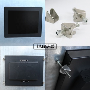 IP65保護10.4インチタッチモニターLinux用ウォールマウント付きUSBスクエアモニターWin10 DVI VGA BNC AVTV - Product Image 6