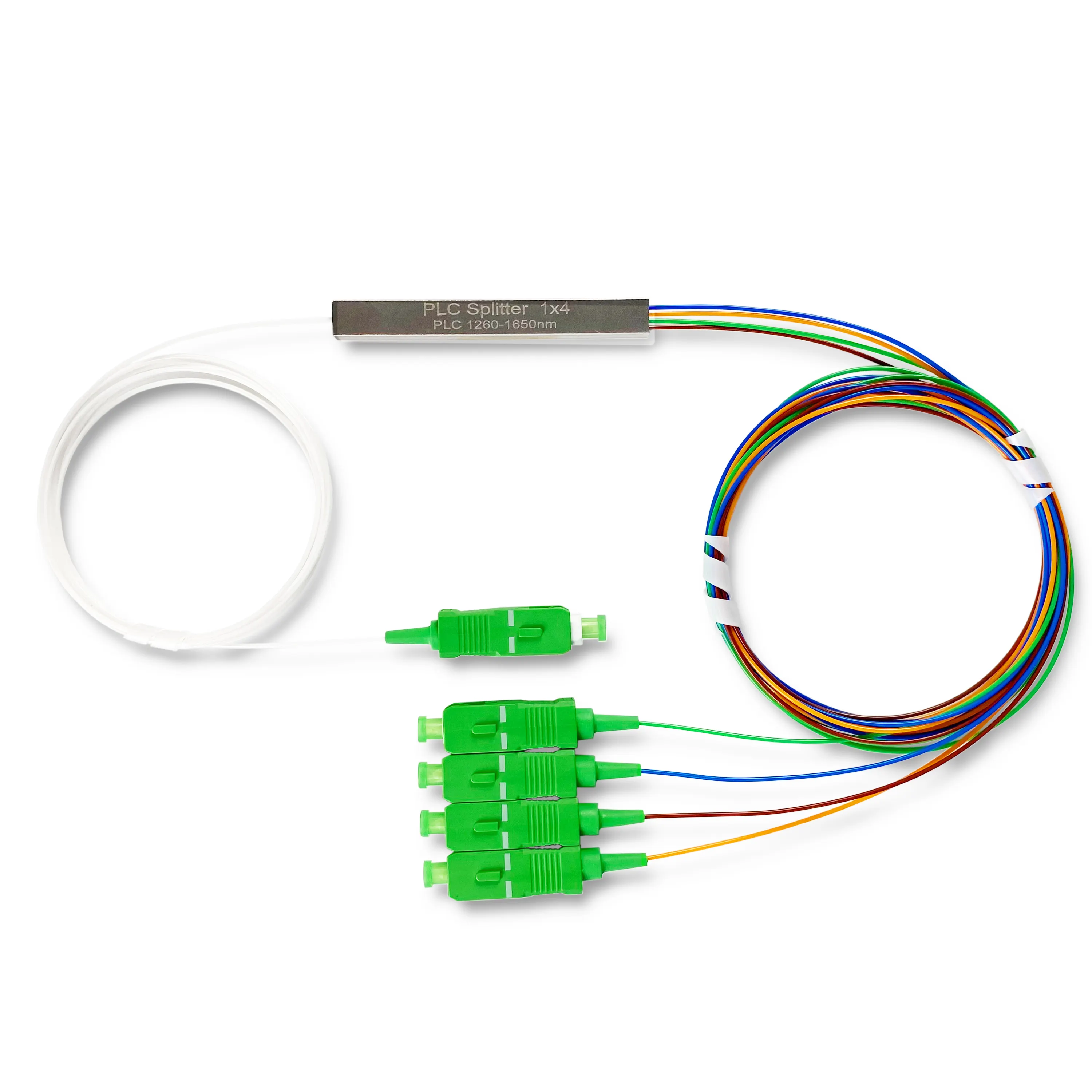 Séparateur PLC 1x4 sans connecteur ou avec connecteur SC monomode SM Mini Type séparateur PLC à Fiber optique