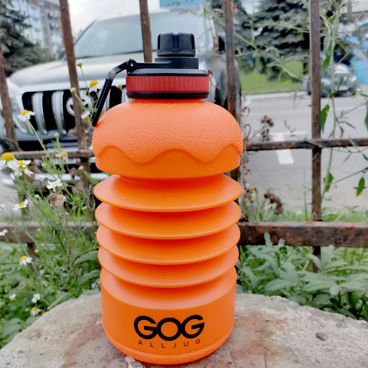 Hot sell Collapsible 2.2 Liter water bottle, Plastic Gallon Water bottle for Gym