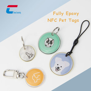 Programmable NFC Dog Tags Identification Lost Tracking QR <strong>Code</strong> Printed 13.56mhz Epoxy NFC Pet Tag - Product Image 2