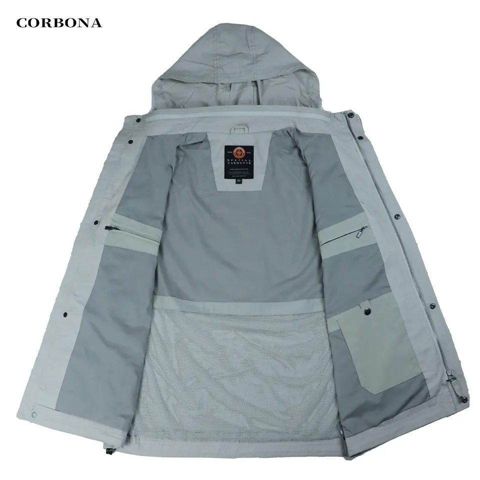 Chaqueta CORBONA para deportes al aire libre, impermeable, para negocios, ocio, multifunción, multibolsillo, manga larga, cortavientos de alta calidad