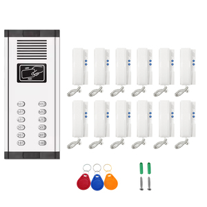 Venta caliente apartamento intercomunicador Audio timbre sistema apartamentos sistemas de intercomunicación 12 edificios de apartamentos decodificador de 2 cables - Product Image 1