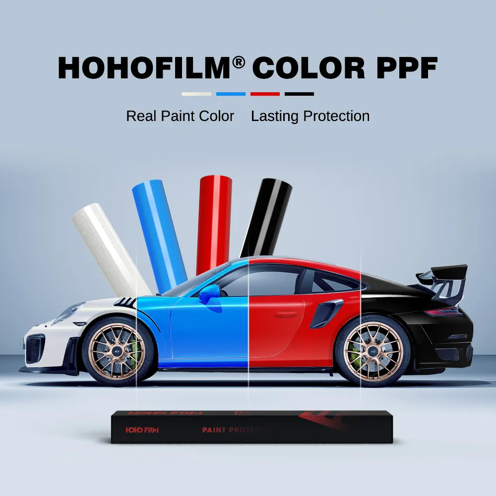 Hohofilm tpu סרטים צבע לשנות ppm נוזלי מתכת אדום אוטומטי 1.52*16 מ '/רול pppf צבע הגנה סרט צבע סרט ppf