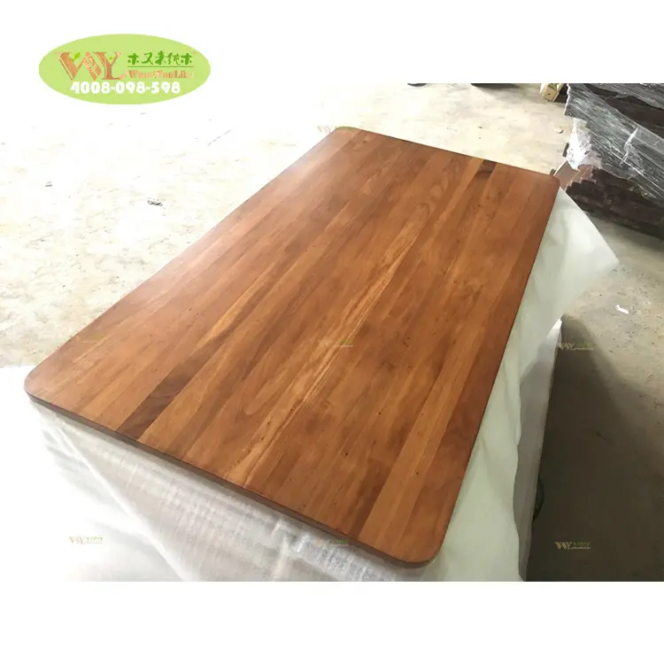 Wholesale High Quality Full Stave Solid Carbonized Poplar Panel Table Top Solid Wood Table Top
