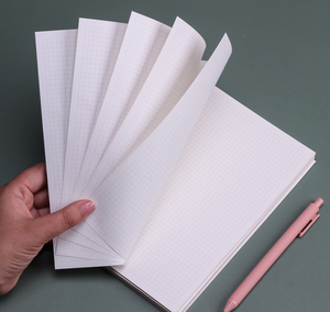Papel interno para folha solta, folha para recarga, caderno barato, forrado com bolinhas, impressão personalizada sem regras, pronto para uso em estoque