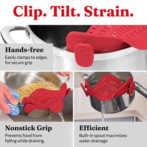 Silicone Kitchen Accessories <strong>Strain</strong> <strong>Pot</strong> Pasta Strainer Adjustable Silicone Clip on Strainer for <strong>Pots</strong> Pans Bowl Kitchen Colander - Product Image 3
