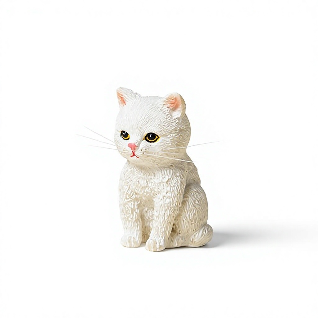 Gato blanco simulado