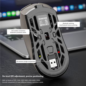 Mouse Wireless a tre modalità E-sport gioco Macro di programmazione per Computer leggero gioco per ufficio Mouse vuoto universale senza fili - Product Image 5