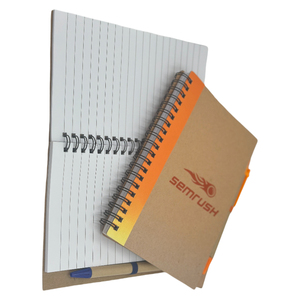 Wholesale Eco Custom Kraft Paper <strong>Notebook</strong> A5 Kraft Ntoebooks Kraft Paper Cover <strong>Notebook</strong> Spiral - Product Image 1