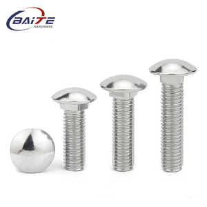 Tùy chỉnh SS304 thép không gỉ đầu tròn vuông cổ bu lông M6 M8 M10 M12 nút đầu vận chuyển bu lông - Product Image 2