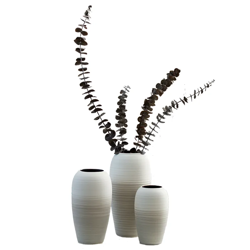 Vasos de porcelana de cerâmica para decoração, novo estilo de mármore, flor de porcelana