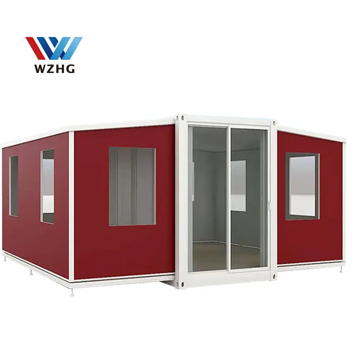 Loft Container Haus Dunkelblau U Form Container Haus Container Häuser 40Ft Luxus Mobile Beweglichen Tragbare Kabine