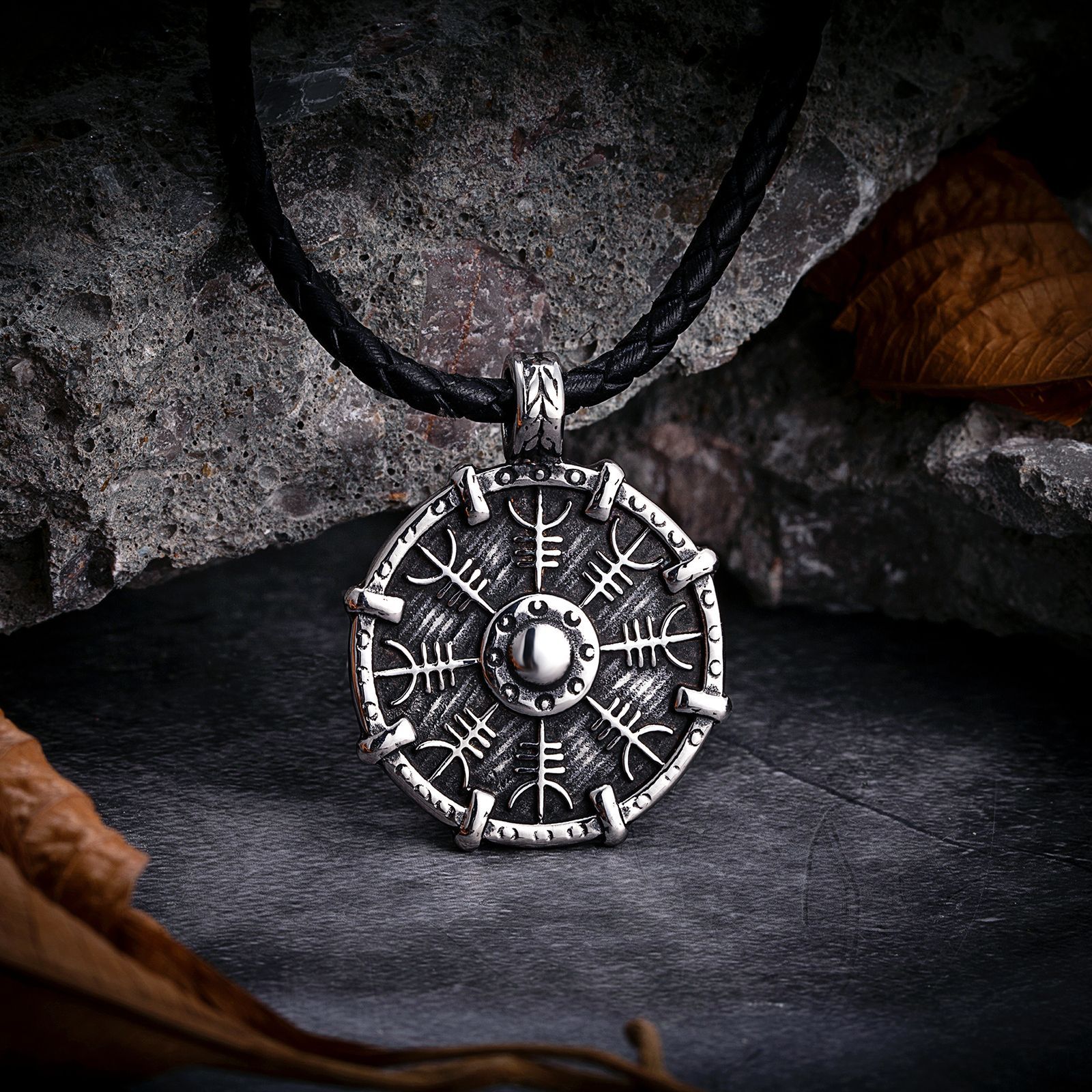 Pendant Leather Cord Necklace