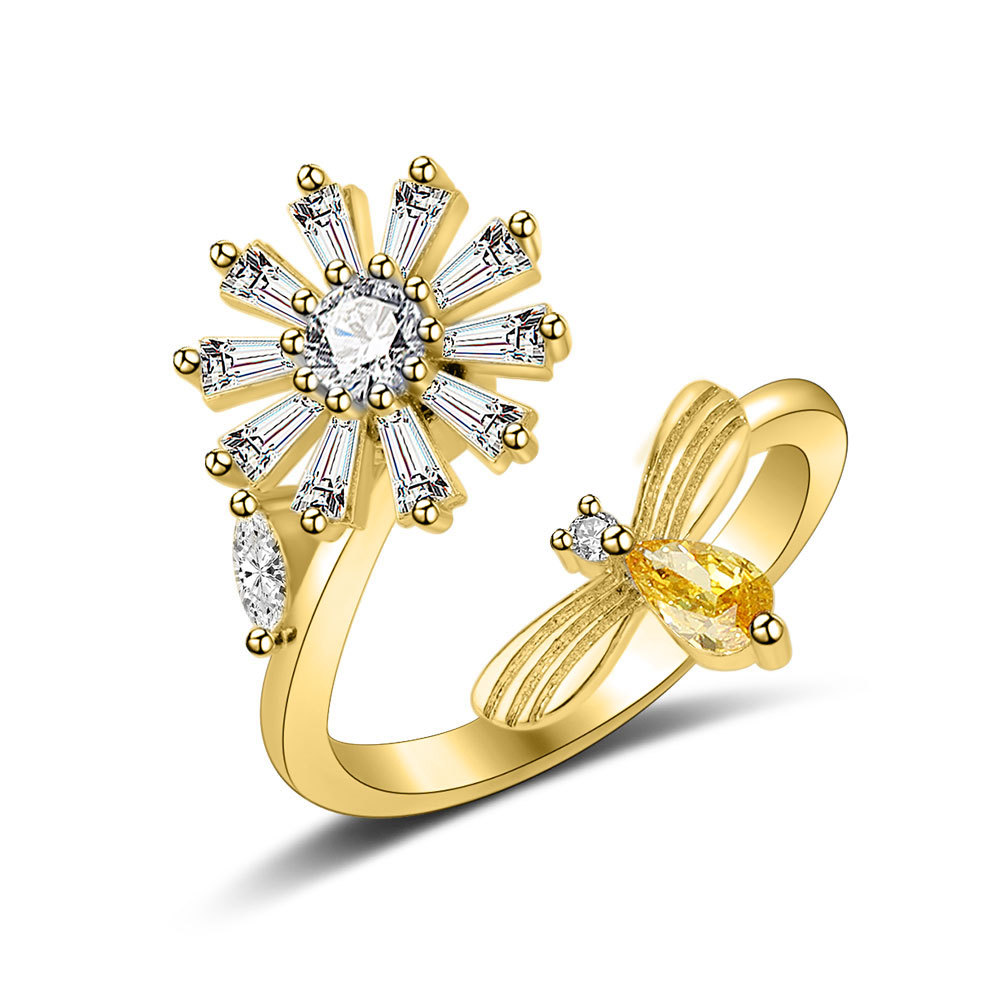 Diamante blanco dorado (NJ1050)