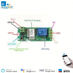 DC5V Wifi Switch Wireless Relay Module Smart Home <strong>Automation</strong> Module for Access <strong>Control</strong> <strong>System</strong> Inching/Self-Locking - Product Image 4