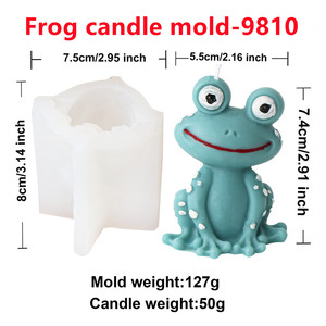 3D gerçekçi altın kurbağa kurbağa mum kalıp silikon hiçbir görünüm/dinle/demek kurbağa şekli DIY Aroma mum alçı süsler sabun epoksi