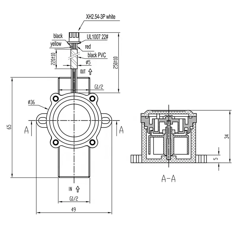 MR-A168-13 sensor de fluxo de água 1/2 para beber foutânia e máquina de água