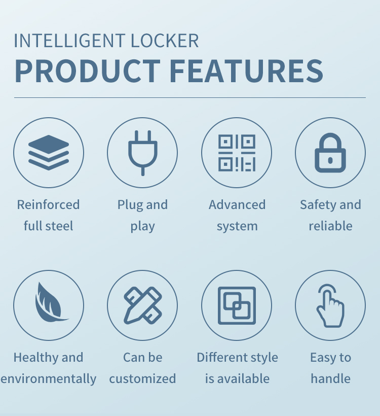 Penyimpanan 12 Pintu Smart Parcel Delivery Locker Pelapis Serbuk Elektrostatik 1