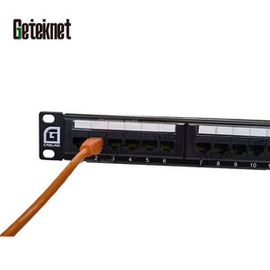 GETEKnet RJ45 socket 8P8C panel de conexión LAN 24 puertos 19 pulgadas 1U panel de conexión de redes Cat6 UTP panel de conexión - Product Image 2