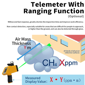 Di động hồng ngoại cảm biến laser công nghiệp CH4 phát hiện rò rỉ khí Methane từ xa hóa lỏng phân tích khí Detector IP65 bảo vệ - Product Image 6