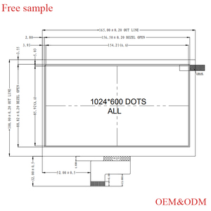 7 Zoll IPS MIPI DSI-Schnitts telle LCD 1024*600 mit kapazitivem Touch-TFT-LCD-Display - Product Image 2