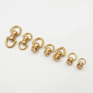 レザーハンドバッグアクセサリースクリューダブルキャップスイベルハンドルフック - Product Image 2