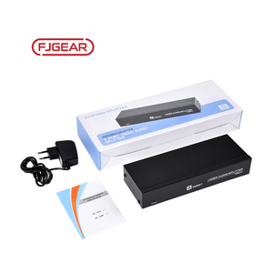 DIVISOR DE AUDIO DE VIDEO DE 8 VÍAS Fjgear, 1 entrada y 8 salidas, ancho de banda de Plug and Play de 250MHz con carcasa de hierro, interruptor bidireccional - Product Image 3