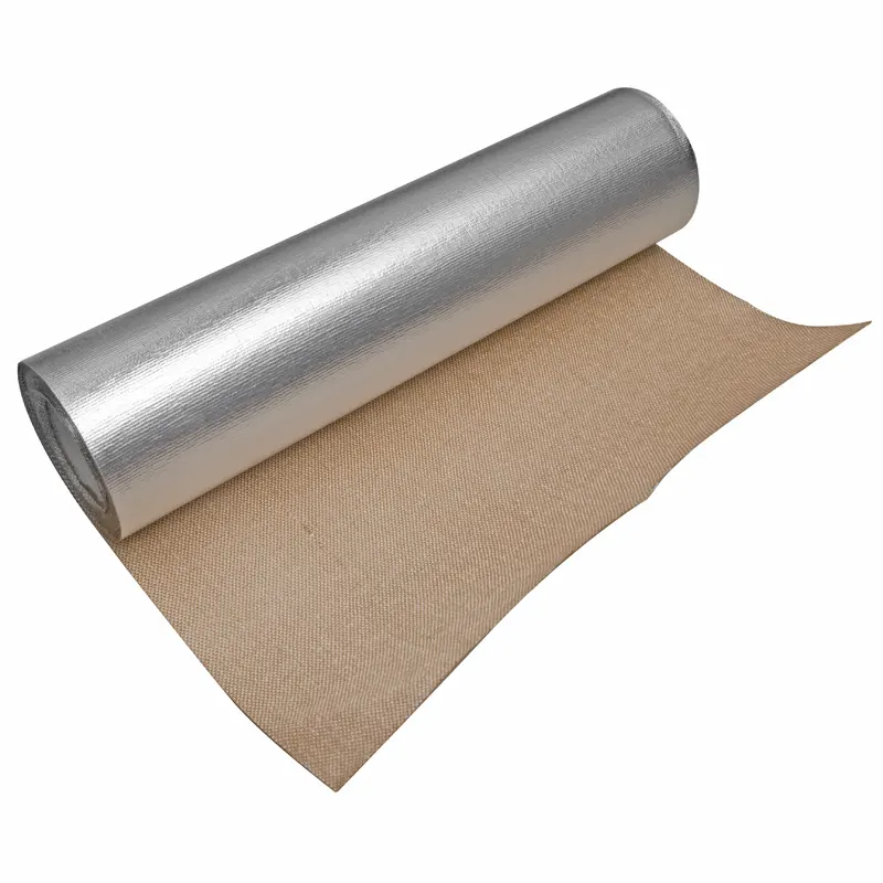 Lámina de aluminio para laminación de fibra de vidrio, aislamiento térmico reflectante para motor automático, tela de protección térmica