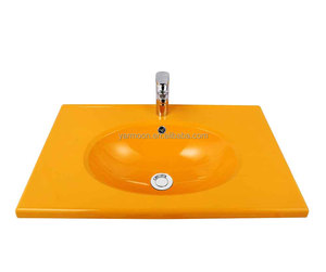 Modern tasarım dikdörtgen Oval reçine bileşik tuvalet lavabo fabrika ucuz fiyat banyo yıkama el lavabo süzgeç tezgah - Product Image 4