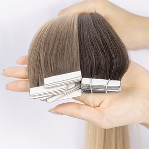 Toptan bant saç uzatma doğal görünümlü % 100% insan saçı Ombre sarışın bant saç ekleme Balayage - Product Image 5