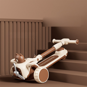 Newest 3 in <strong>1</strong> Foldable Kids Kick Child Toy Balance Bike <strong>Scooter</strong> 3 Wheel With Seat Music Lights for Kids Age 2 3-4 <strong>5</strong> 10 Years - Product Image 3