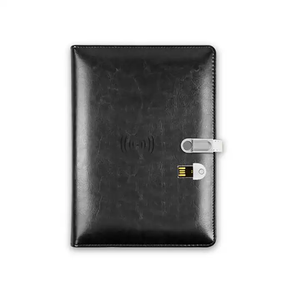 Cuaderno de negocios multifuncional personalizado Agenda Bloc de notas de carga inalámbrica de cuero Pu - Product Image 1