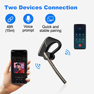 מכירה לוהטת Bt5.2 צד אחד Bluetooth אוזניות אוזן וו אוזניות אלחוטיות אוזניות אוזניות עבור נהג משאית משרד